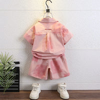 Load image into Gallery viewer, 2 Pieces Set Baby Kid Boys Color-blocking Tops And Shorts Wholesale 24070170
