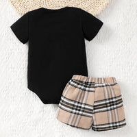 Load image into Gallery viewer, 2 Pieces Set Baby Boys Checked Tops And Shorts Wholesale 24070181
