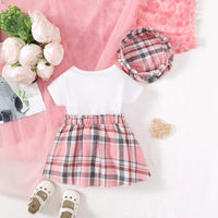 Load image into Gallery viewer, Baby Kid Girls Letters Checked Dresses Wholesale 24070190
