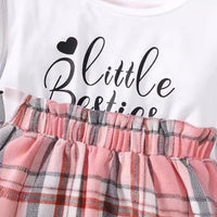 Load image into Gallery viewer, Baby Kid Girls Letters Checked Dresses Wholesale 24070190

