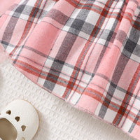 Load image into Gallery viewer, Baby Kid Girls Letters Checked Dresses Wholesale 24070190
