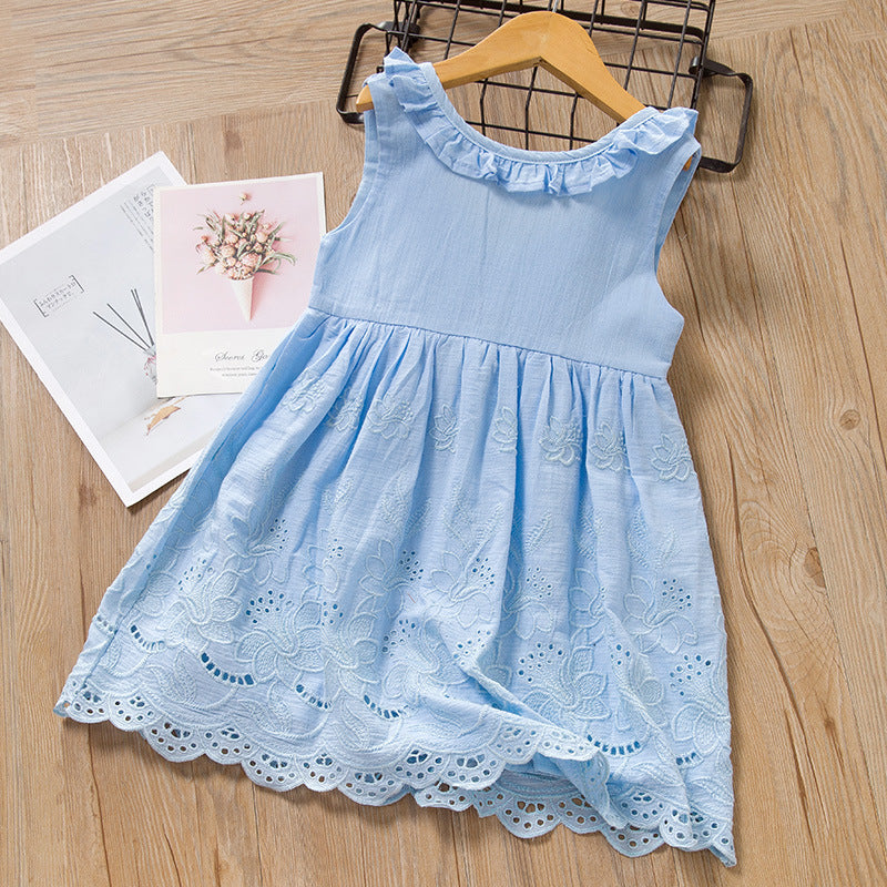 Baby Kid Girls Solid Color Dresses Wholesale 24080203