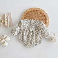 Load image into Gallery viewer, Baby Girls Flower Print Rompers Wholesale 240802104
