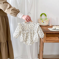 Load image into Gallery viewer, Baby Girls Flower Print Rompers Wholesale 240802104
