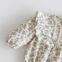 Load image into Gallery viewer, Baby Girls Flower Print Rompers Wholesale 240802104
