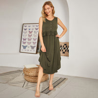 Load image into Gallery viewer, Women Solid Color Dresses Wholesale 24080211
