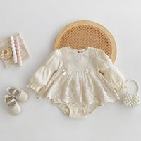 Load image into Gallery viewer, Baby Girls Solid Color Rompers Wholesale 240802110
