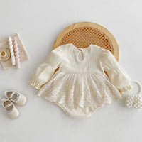 Load image into Gallery viewer, Baby Girls Solid Color Rompers Wholesale 240802110
