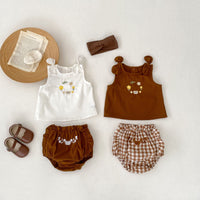 Load image into Gallery viewer, 2 Pieces Set Baby Kid Girls Flower Tank Tops And Shorts Wholesale 240802113
