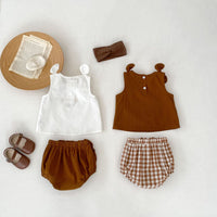Load image into Gallery viewer, 2 Pieces Set Baby Kid Girls Flower Tank Tops And Shorts Wholesale 240802113
