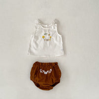 Load image into Gallery viewer, 2 Pieces Set Baby Kid Girls Flower Tank Tops And Shorts Wholesale 240802113
