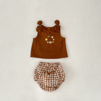 Load image into Gallery viewer, 2 Pieces Set Baby Kid Girls Flower Tank Tops And Shorts Wholesale 240802113
