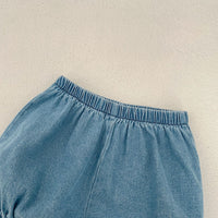 Load image into Gallery viewer, 2 Pieces Set Baby Kid Girls Solid Color Tank Tops And Shorts Wholesale 240802115
