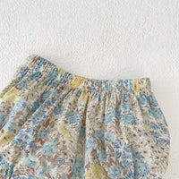 Load image into Gallery viewer, 2 Pieces Set Baby Girls Solid Color Tank Tops And Flower Shorts Wholesale 240802117
