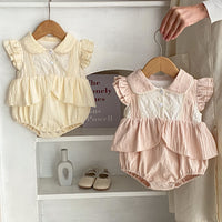 Load image into Gallery viewer, Baby Girls Solid Color Rompers Wholesale 240802127
