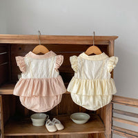 Load image into Gallery viewer, Baby Girls Solid Color Rompers Wholesale 240802127
