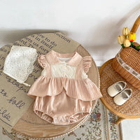 Load image into Gallery viewer, Baby Girls Solid Color Rompers Wholesale 240802127
