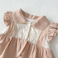 Load image into Gallery viewer, Baby Girls Solid Color Rompers Wholesale 240802127
