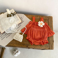 Load image into Gallery viewer, 2 Pieces Set Baby Kid Girls Polka dots Tank Tops And Shorts Wholesale 240802134
