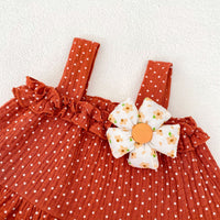 Load image into Gallery viewer, 2 Pieces Set Baby Kid Girls Polka dots Tank Tops And Shorts Wholesale 240802134
