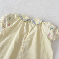 Load image into Gallery viewer, 2 Pieces Set Baby Kid Girls Flower Embroidered Tops And Shorts Wholesale 240802135
