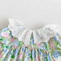 Load image into Gallery viewer, Baby Girls Flower Print Rompers Wholesale 240802138
