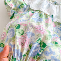 Load image into Gallery viewer, Baby Girls Flower Print Rompers Wholesale 240802138
