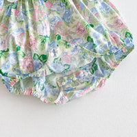 Load image into Gallery viewer, Baby Girls Flower Print Rompers Wholesale 240802138
