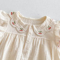 Load image into Gallery viewer, Baby Girls Fruit Embroidered Rompers Wholesale 240802140
