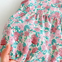 Load image into Gallery viewer, Baby Girls Flower Bow Print Rompers Wholesale 240802144
