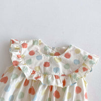 Load image into Gallery viewer, Baby Girls Color-blocking Polka dots Rompers Wholesale 240802147
