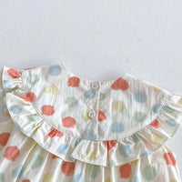 Load image into Gallery viewer, Baby Girls Color-blocking Polka dots Rompers Wholesale 240802147
