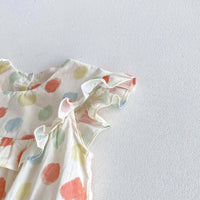 Load image into Gallery viewer, Baby Girls Color-blocking Polka dots Rompers Wholesale 240802147
