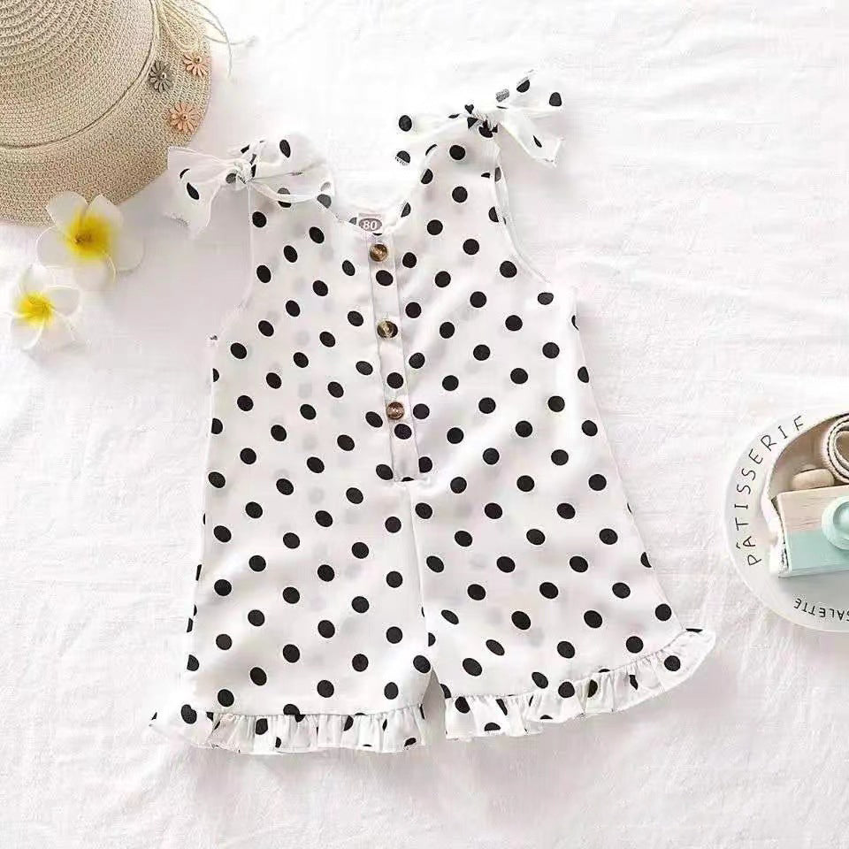 Baby Kid Girls Polka dots Rompers Wholesale 24080215