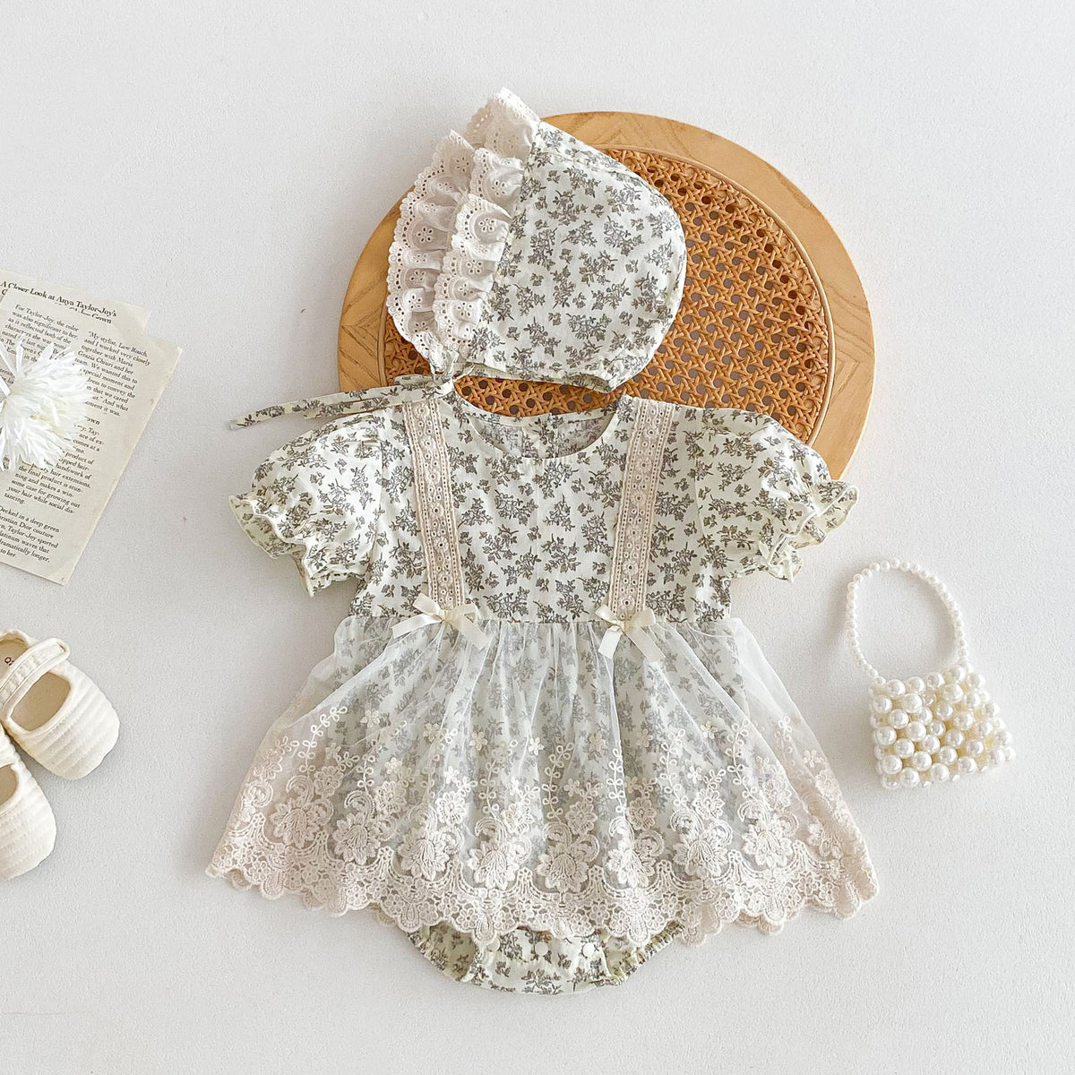 Baby Girls Flower Rompers Wholesale 240802156
