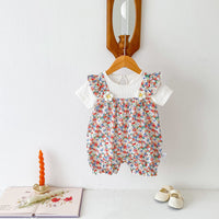Load image into Gallery viewer, Baby Girls Flower Rompers Wholesale 240802157
