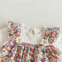 Load image into Gallery viewer, Baby Girls Flower Rompers Wholesale 240802157
