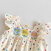 Load image into Gallery viewer, Baby Girls Flower Polka dots Rompers Wholesale 240802161
