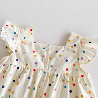 Load image into Gallery viewer, Baby Girls Flower Polka dots Rompers Wholesale 240802161
