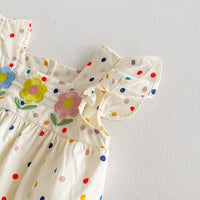 Load image into Gallery viewer, Baby Girls Flower Polka dots Rompers Wholesale 240802161
