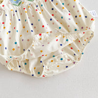 Load image into Gallery viewer, Baby Girls Flower Polka dots Rompers Wholesale 240802161
