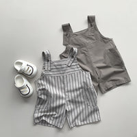 Load image into Gallery viewer, Baby Kid Boys Solid Color Striped Rompers Wholesale 240802167
