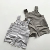 Load image into Gallery viewer, Baby Kid Boys Solid Color Striped Rompers Wholesale 240802167
