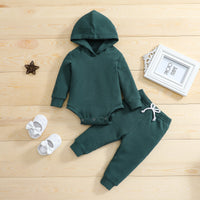 Load image into Gallery viewer, 2 Pieces Set Baby Kid Boys Solid Color Tops And Pants Wholesale 24080217
