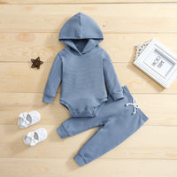 Load image into Gallery viewer, 2 Pieces Set Baby Kid Boys Solid Color Tops And Pants Wholesale 24080217
