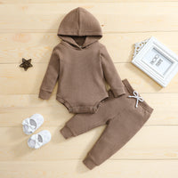 Load image into Gallery viewer, 2 Pieces Set Baby Kid Boys Solid Color Tops And Pants Wholesale 24080217

