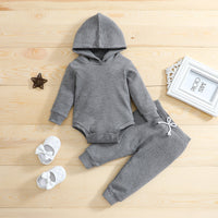Load image into Gallery viewer, 2 Pieces Set Baby Kid Boys Solid Color Tops And Pants Wholesale 24080217
