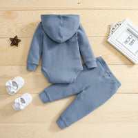 Load image into Gallery viewer, 2 Pieces Set Baby Kid Boys Solid Color Tops And Pants Wholesale 24080217
