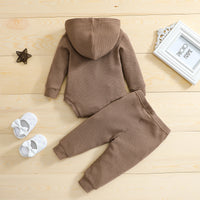 Load image into Gallery viewer, 2 Pieces Set Baby Kid Boys Solid Color Tops And Pants Wholesale 24080217
