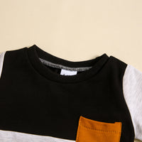 Load image into Gallery viewer, 2 Pieces Set Baby Kid Boys Color-blocking Tops And Shorts Wholesale 240802177
